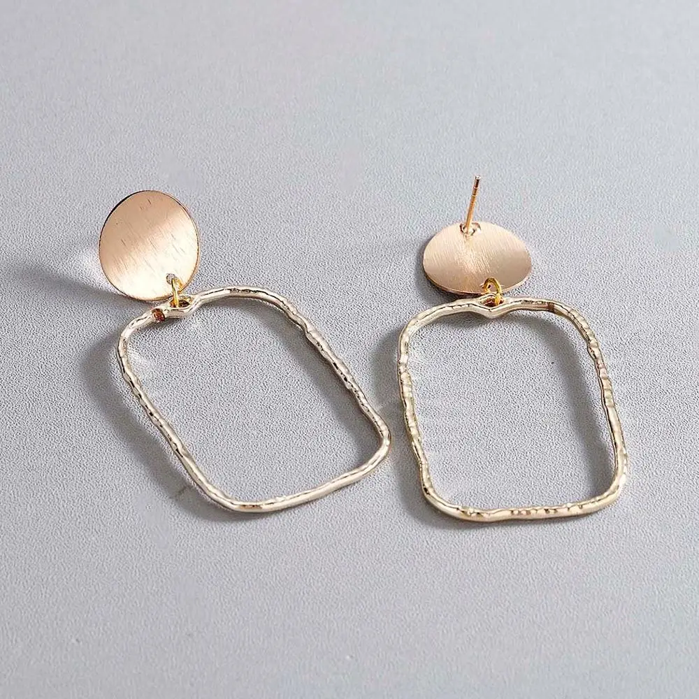 Золотистые прямоугольные серьги Chandler эффектные ювелирные изделия ретро висячие