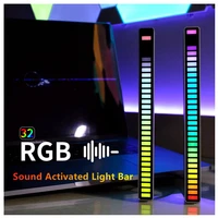 rgb music sync led light with built in agc microphone sound pickup rhythm rechargeable game car home led ambient light stick