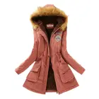 Утепленная парка размера XXXL XXL, зимняя женская куртка, пальто, женская верхняя одежда, повседневное длинное хлопковое стеганое женское Модное теплое пальто