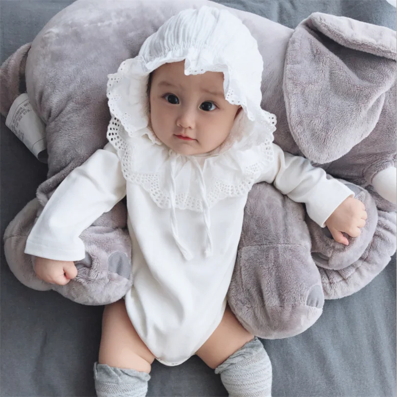 Комбинезон для новорожденных девочек кружевная Весенняя детская одежда с