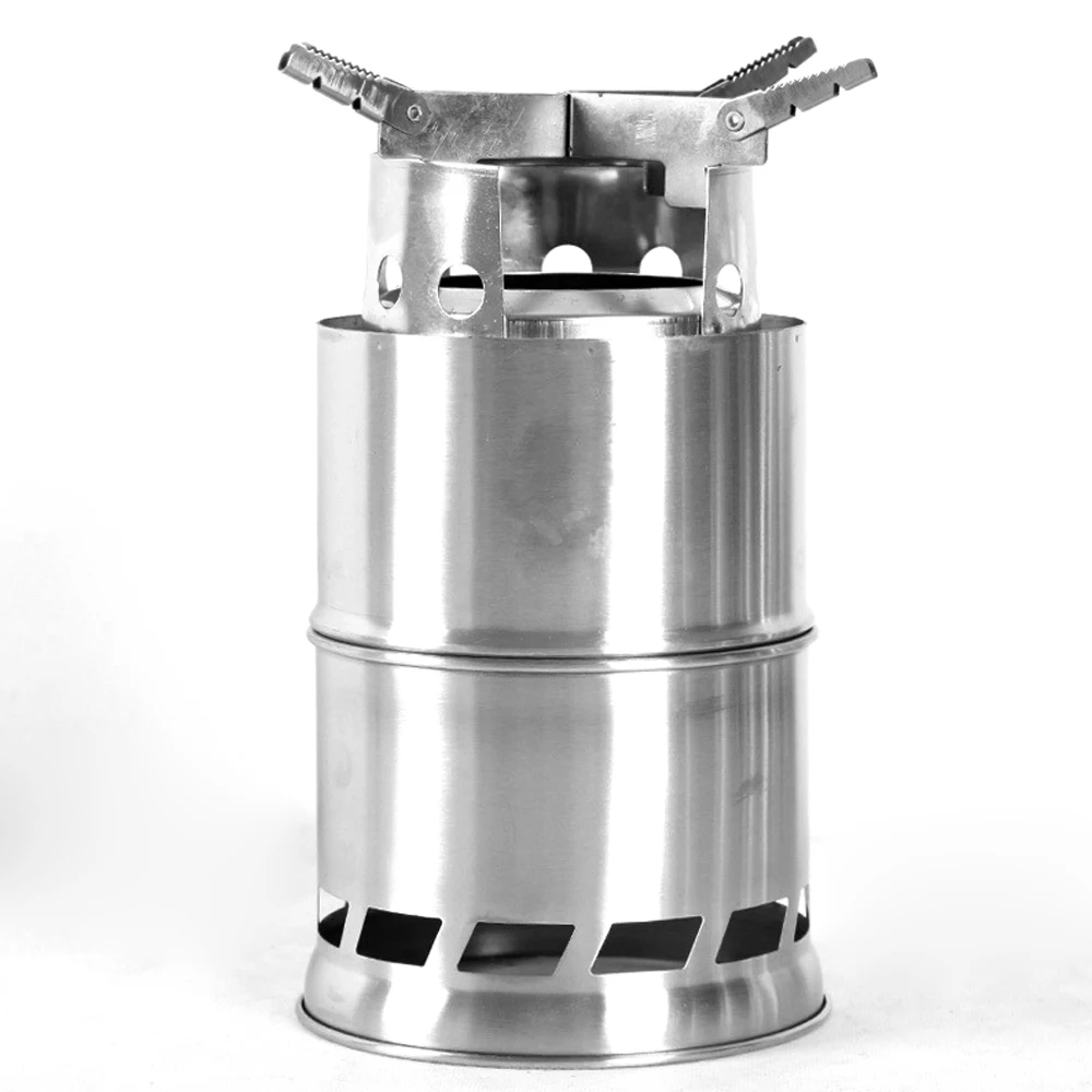 Складная деревянная горелка для кемпинга из нержавеющей стали уличная кухонная