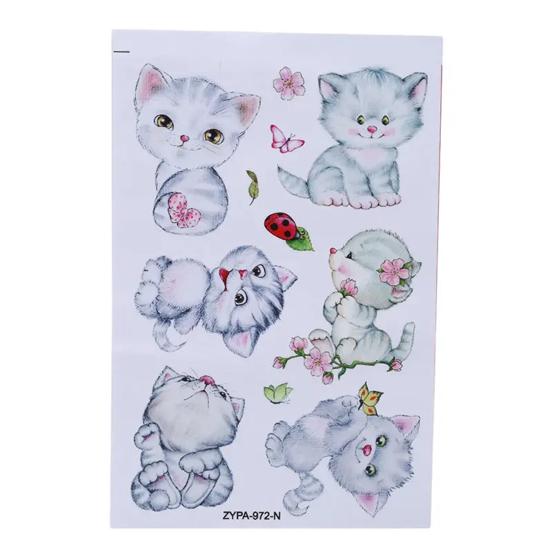 New Lovely Cat Kitten Wall Stickers Toilet Door Butterfly Bathroom Art Decals Home Decoration Window Glass | Дом и сад