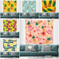 pineapple pattern tapestry wall hanging tapestry aesthetic wall tapestry art for bedroom home decoration