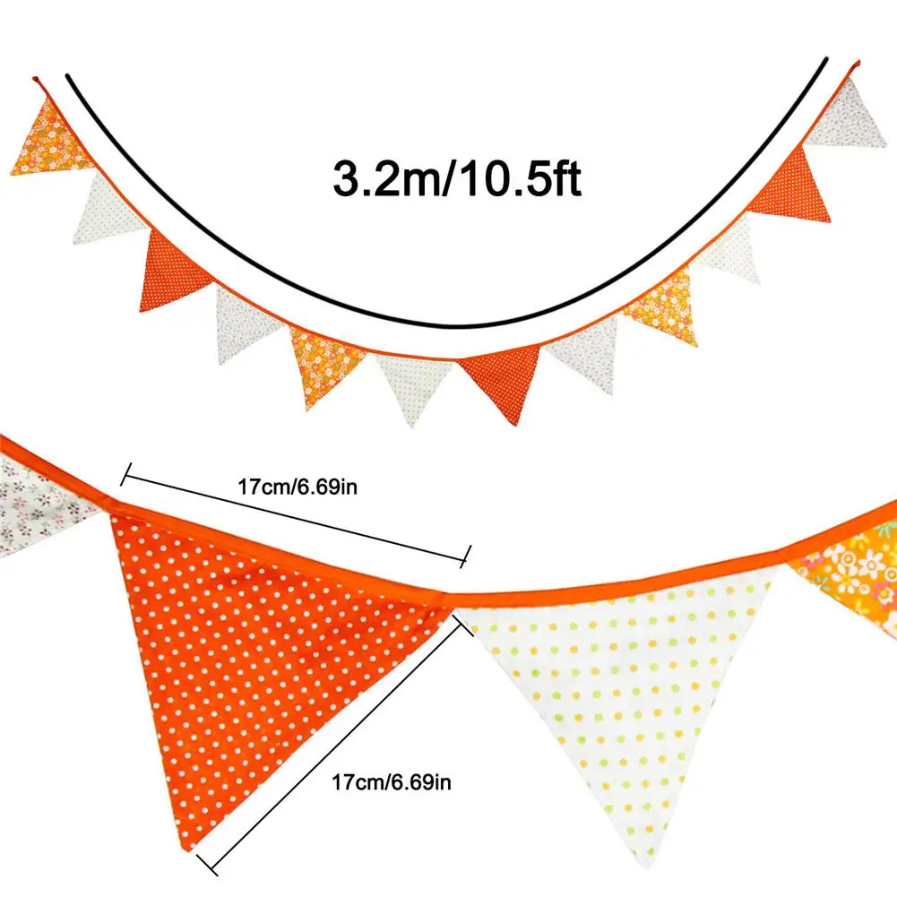 Оранжевый день благодарения хлопок треугольник Вымпел для детского праздника в