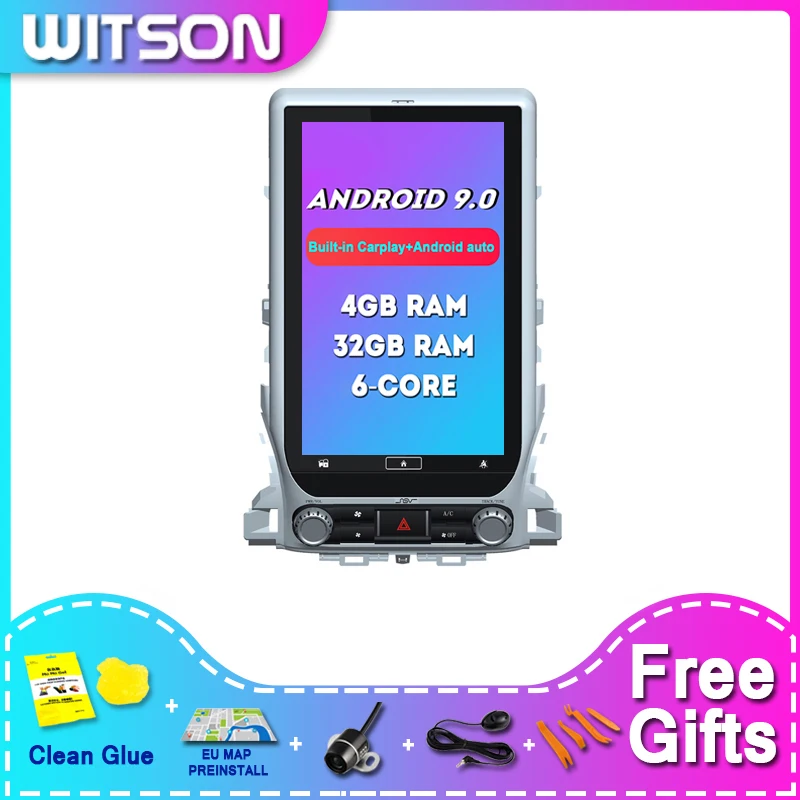 

Автомобильный DVD-плеер WITSON Android 9,0 для TOYOTA LAND CRUISER 2008-2015, универсальный автомобильный DVD-плеер среднего/низкого размера с 4 Гб ОЗУ и 32 ПЗУ