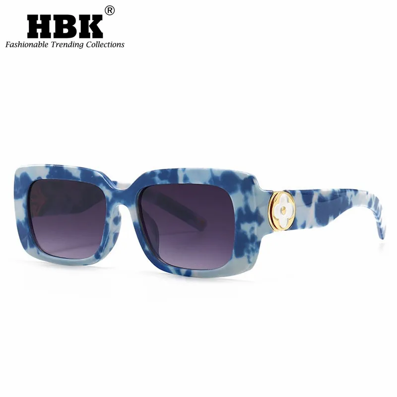 Солнцезащитные очки HBK в стиле ретро для мужчин и женщин прямоугольные роскошные