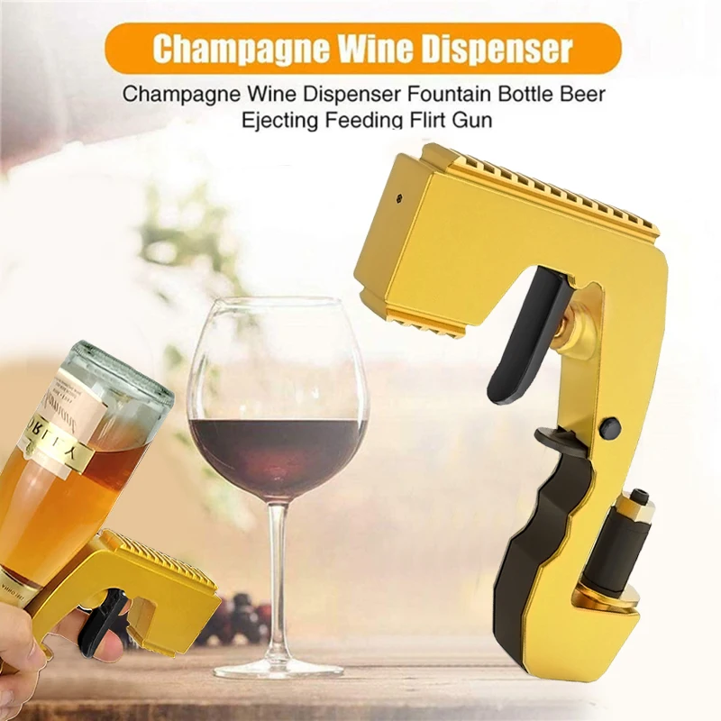

Champagne Gun Wine Dispenser Cocktail Shaker Bottle Beer Ejector Feeding Spray Cap Wine Stopper Bar Birthday Swimming Pool Party