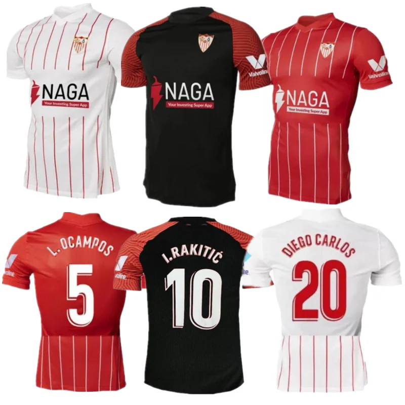 

2021 2022 New Camiseta De Local Del Sevilla Fc 21 22 GOMEZ Ocampos Navas Semper Banega De Jong El Haddadi Torres Rakitic Kounde