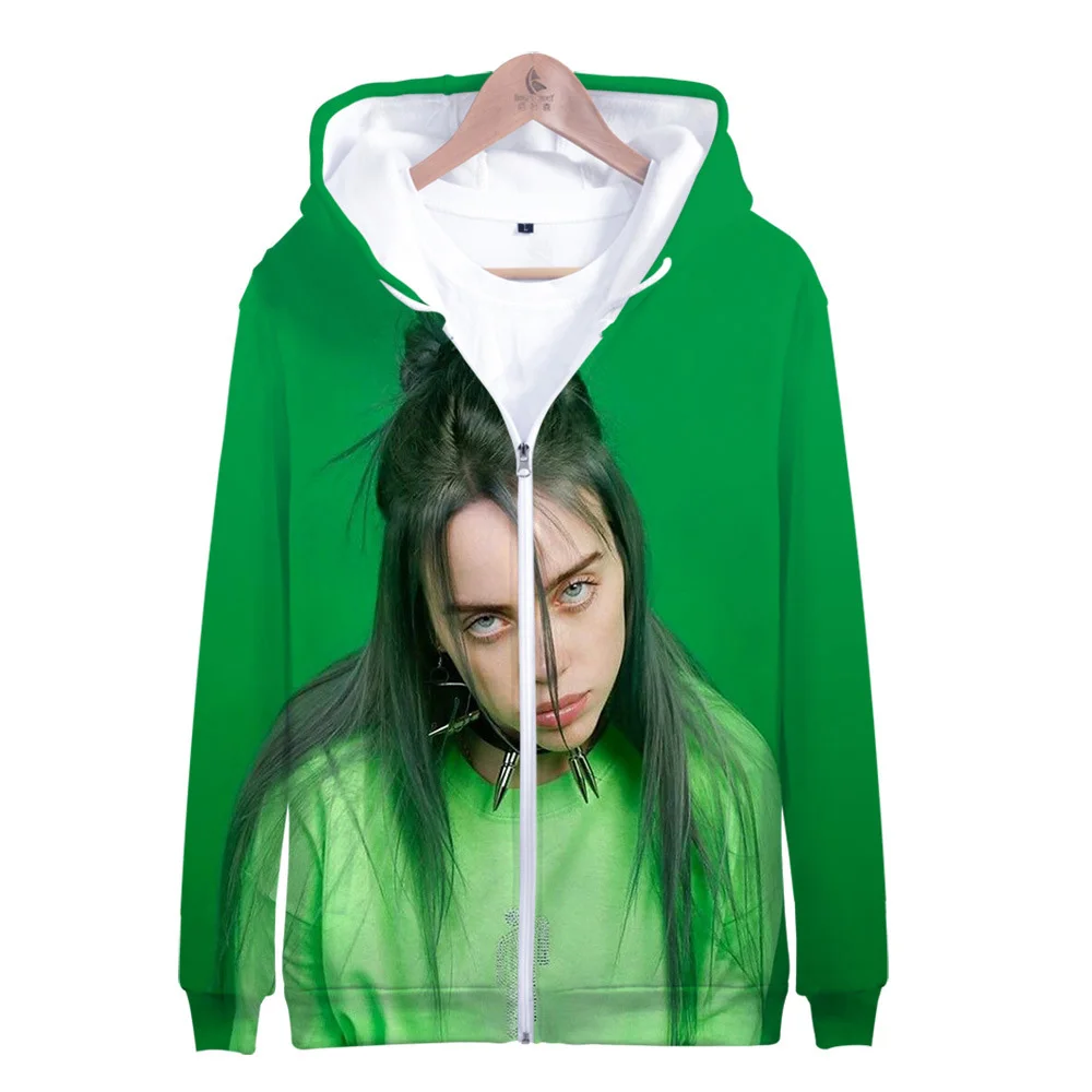 Billie Eilish/худи для женщин и девочек; детская толстовка; куртка с капюшоном; пальто на молнии; одежда