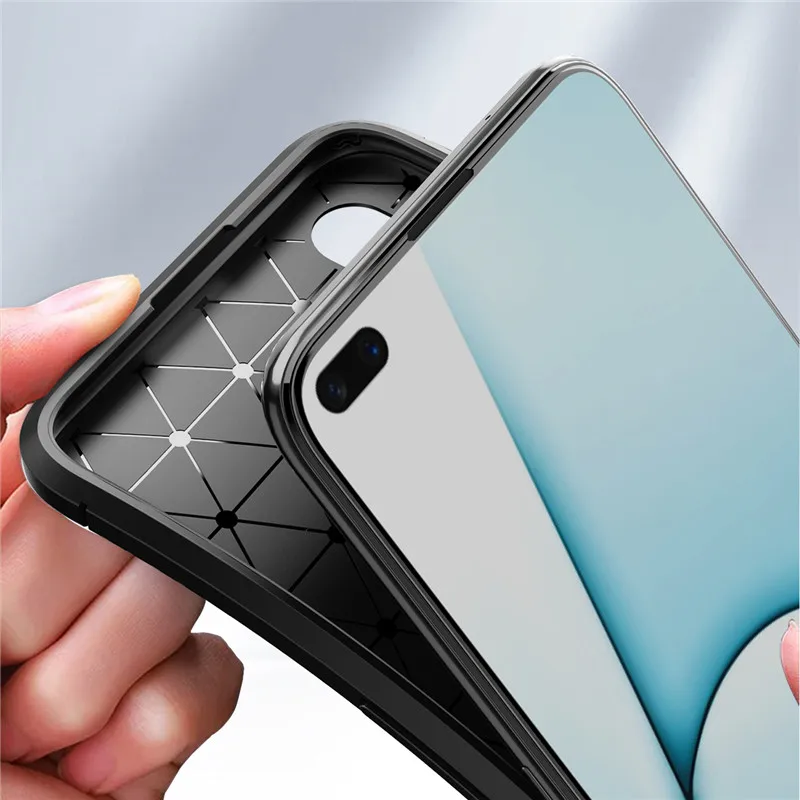 Чехол для OPPO Realme X3 SuperZoom X50 X50M мягкий корпус из углеродного волокна защитный