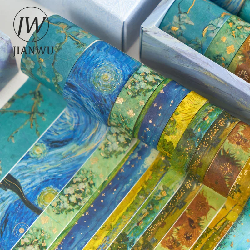 

JIANWU 10 шт./партия креативная дневная лента для декорации Washi эстетический китайский стиль сделай сам Скрапбукинг дневник маскирующая лента К...