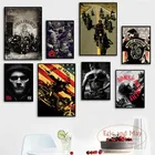 Картина на холсте с изображением сынов анархий из ТВ-сериала, настенная живопись, абстрактная декоративная картина для домашнего декора, плакат