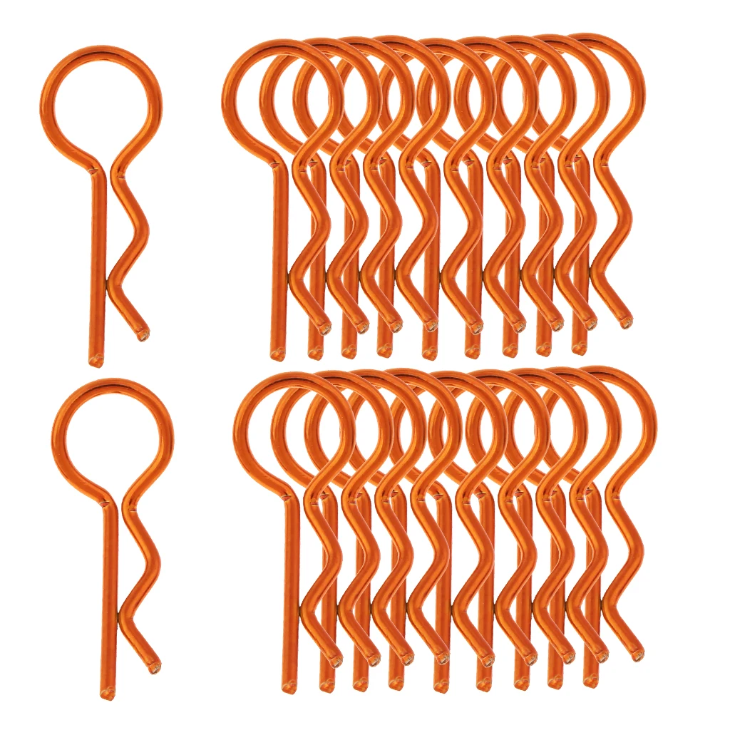20x Orange Body Clips R Pin Shell for HPI HSP 1/10 1/12 1/18 RC Car DIY | Игрушки и хобби