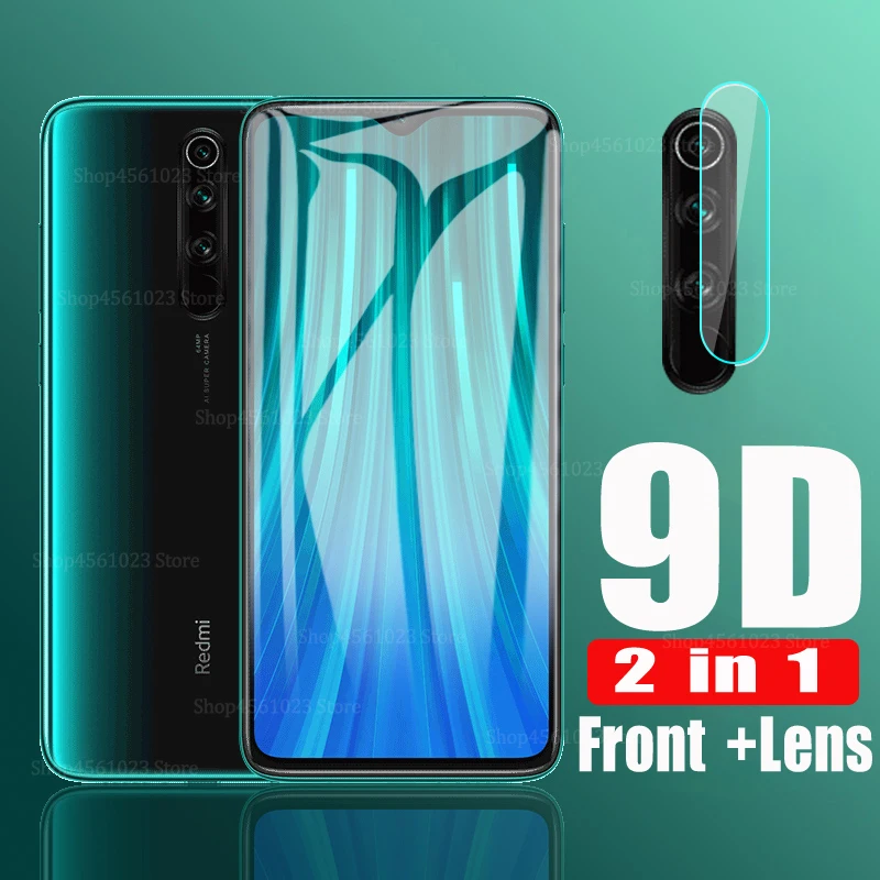 

2in1 Camera Screen Protector Film For Xiaomi Redmi note 8 Pro Tempered Glass For Redmi Red mi 8 note8 Pro Cover Protective Glass