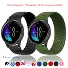 Нейлоновый ремешок для наручных часов Garmin CAME SQCAME, эластичные браслеты для garmin Vivoactive 3 4 Forerunner 245 645, плетеные браслеты