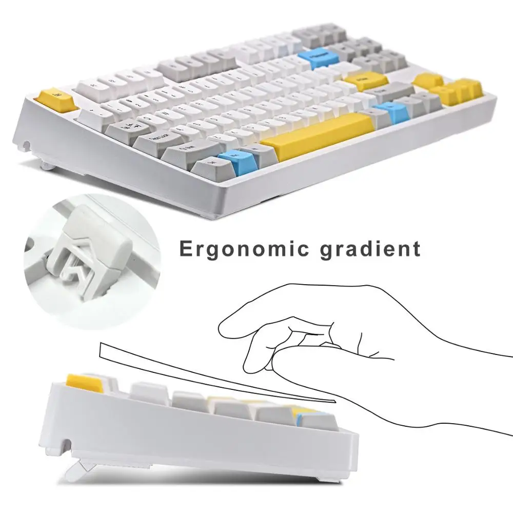 Игровая механическая клавиатура GANSS 80% бесключевая Проводная Cherry mx с коричневыми