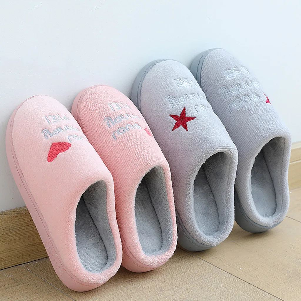 Мужские и женские милые теплые хлопковые мягкие плюшевые зимние домашние