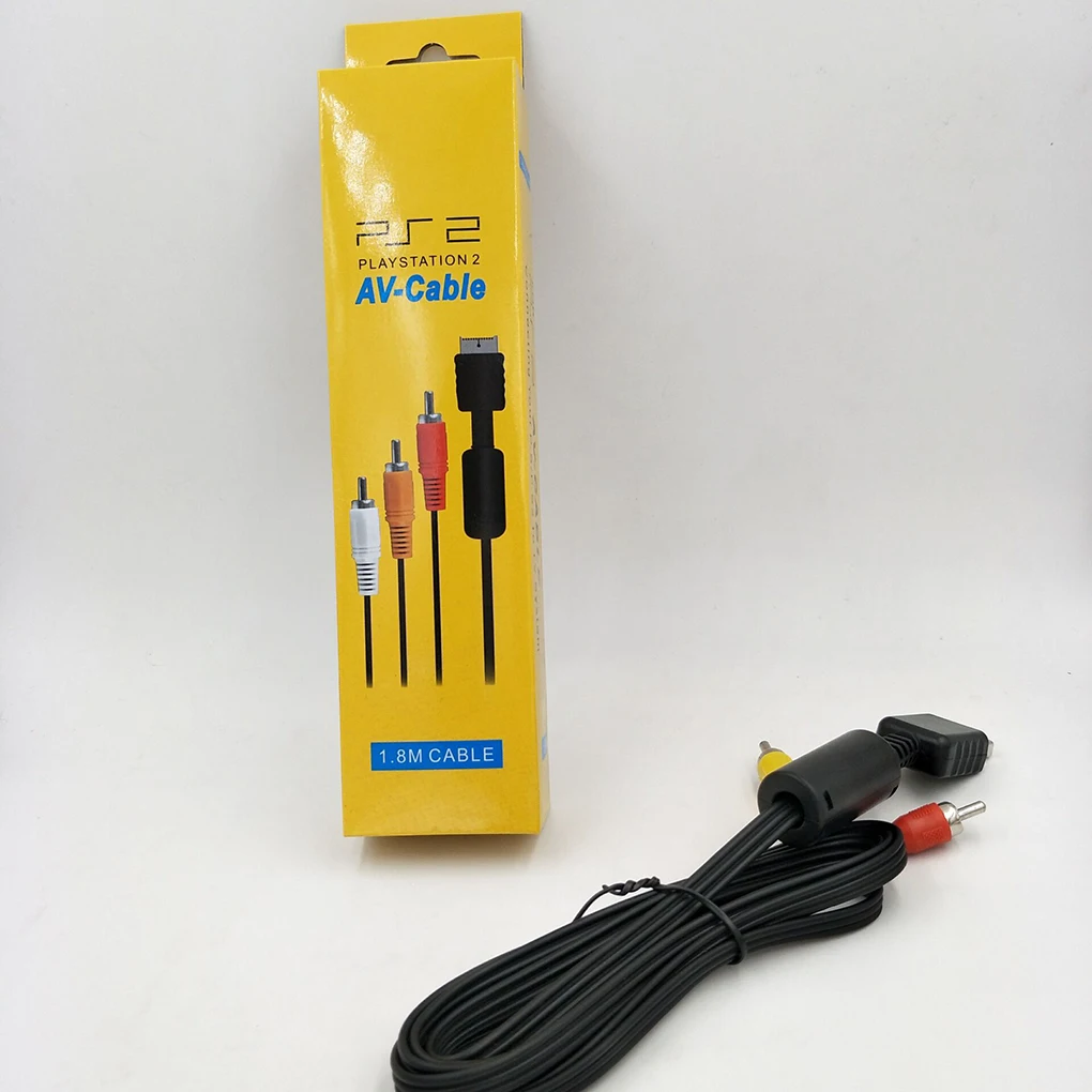 

1.8m PVC AV Video Audio Cable Replacement for Playstation/PS 1/2/3 Game TV Cord