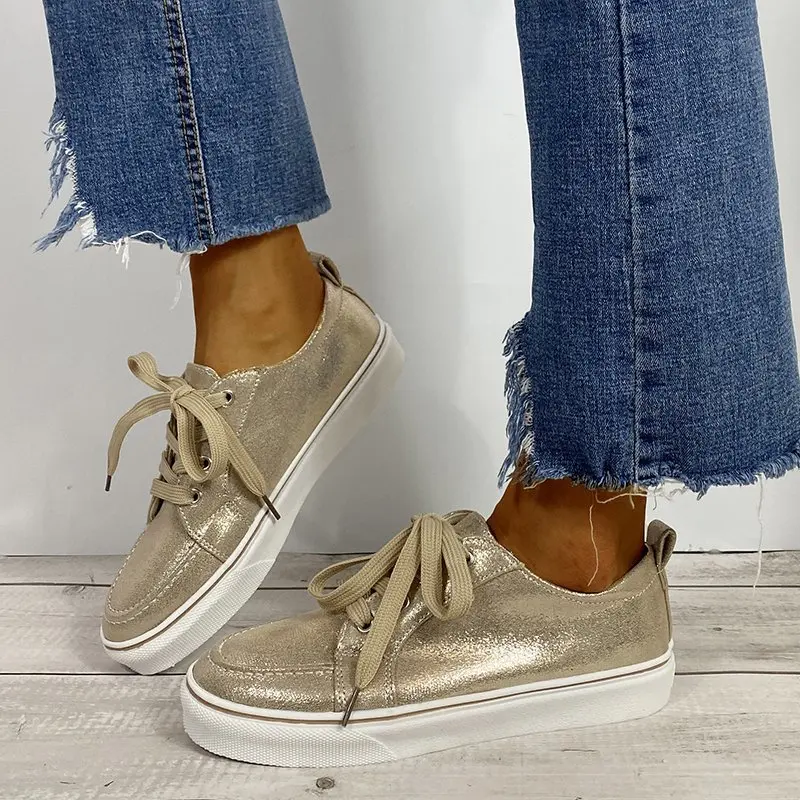 

Women's Sports Shoes Lightweight Breathable Lace-up Running Shoes Flat Casual Shoes Outdoor Non-slip Walking Shoes Single Shoes