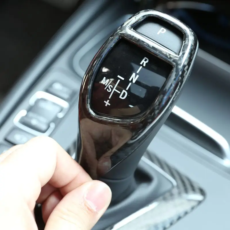

Real Carbon Fiber For BMW F20 F30 F31 F34 X5 F15 X6 F16 X3 F25 X4 F26 F10 F10 Change Gear Car Panel Frame Knob Head Cover Trim