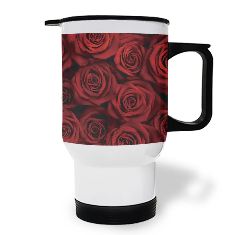 Dark Rose Love Дорожные Кружки стаканы кофейные кружки для путешествий непромокаемые