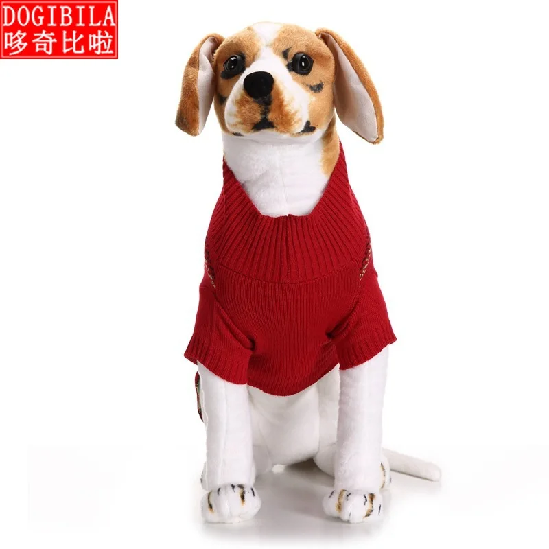 Рождественский свитер для собаки красный нос олень черный питомца золотой осень