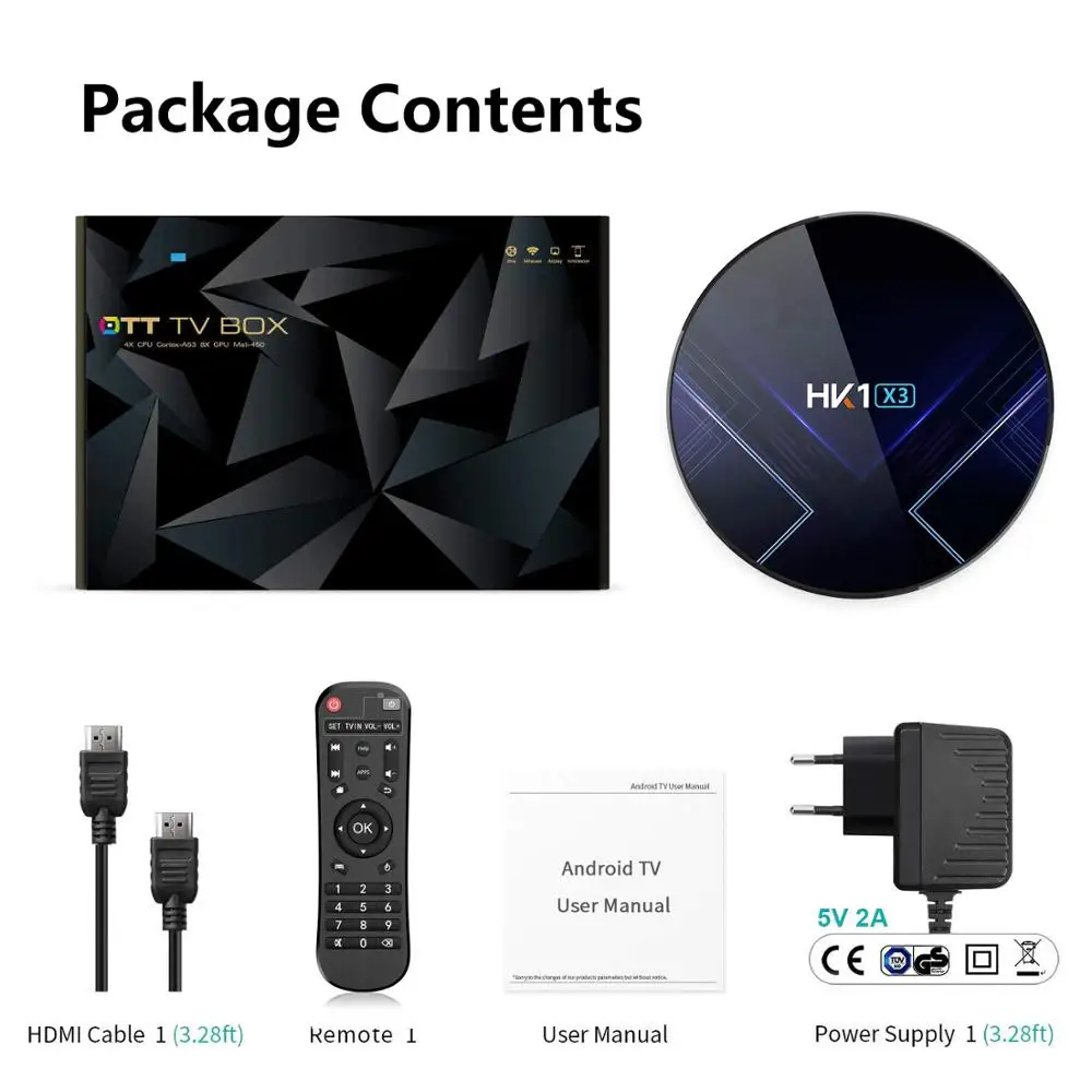 Горячая Распродажа HK1 X3 Smart TV Box Android 9 0 4 Гб RAM 128 ГБ Amlogic S905X3 2 4G 5G Wifi BT 1000M Youtube HDMI 8K