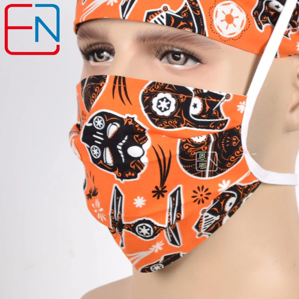 Hennar новинка Scrub Cap s с Sweatband 100% хлопок шапочки для медсестры Кепка принтом унисекс