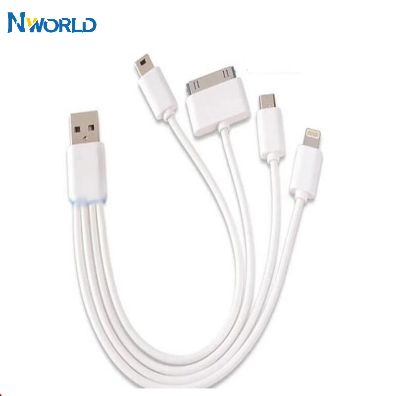 Nworld 4 In 1 Universal Portable Multi Charger Micro Cable Usb Line For Samsung Xiaomi Huawei Celular Sansung Desktop Computer | Компьютеры