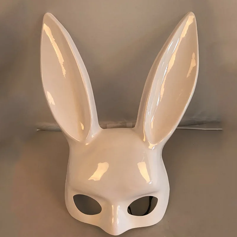 

Halloween Decoration Men Women Bunny Mask Party Costume Cosplay Masquerade Bar Nightclub Costume Fetish Gay Rabbit Ear Mask