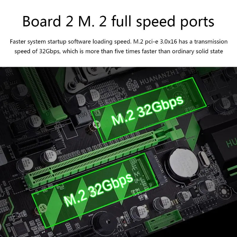 Материнская плата Huananzhi X79 LGA2011 модель Turbo ATX SATA3 USB3.0 Dual PCI E 16X NVME M.2 SSD поддержка REG ECC