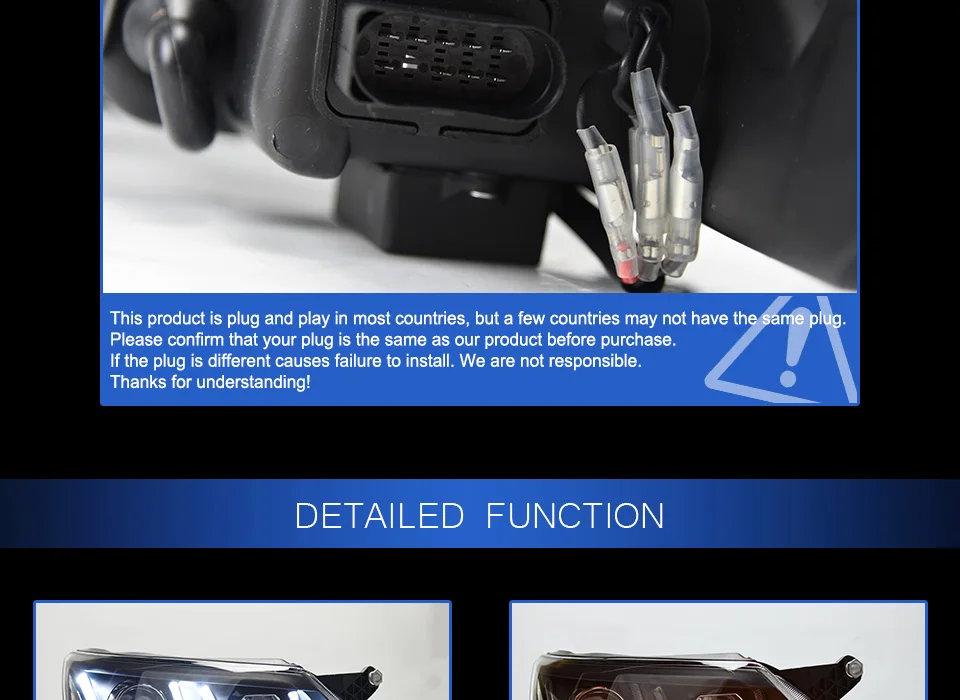 Head Lamp For Car VW Tiguan 2009-2012 Headlights Fog Lights Daytime Running Lights DRL H7 LED Bi Xenon Bulb Car Accessories