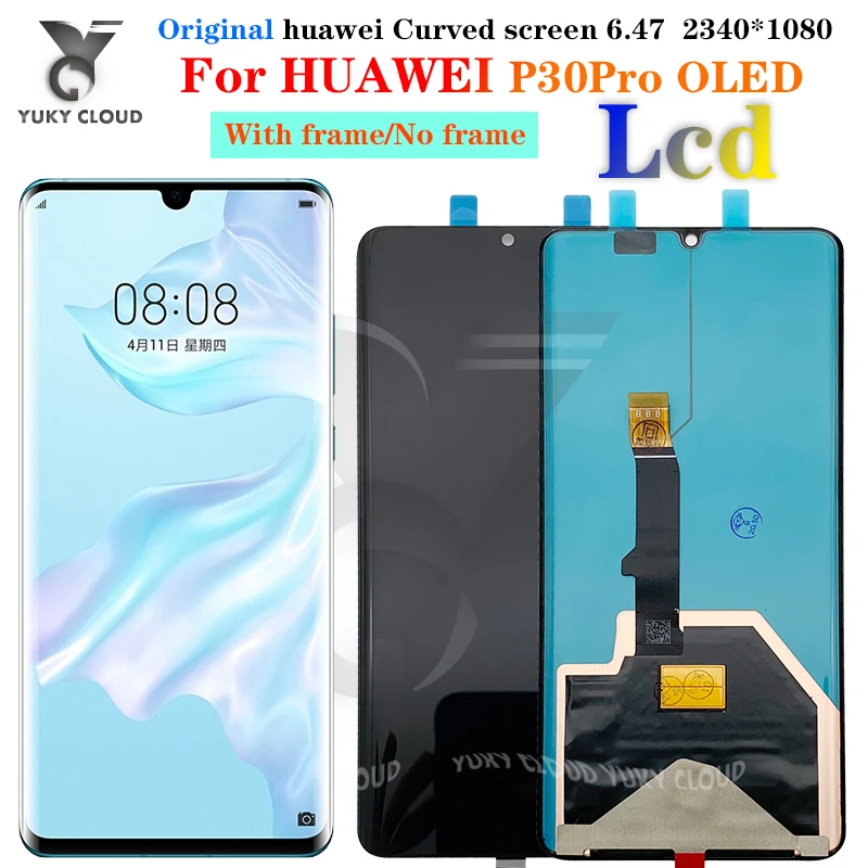 Enlarge Original Display for Huawei P30 Pro LCD Display Touch Screen Digitizer With Frame Huawei P30 Pro LCD VOG-L29 ELE-L29 MAR-LX1M