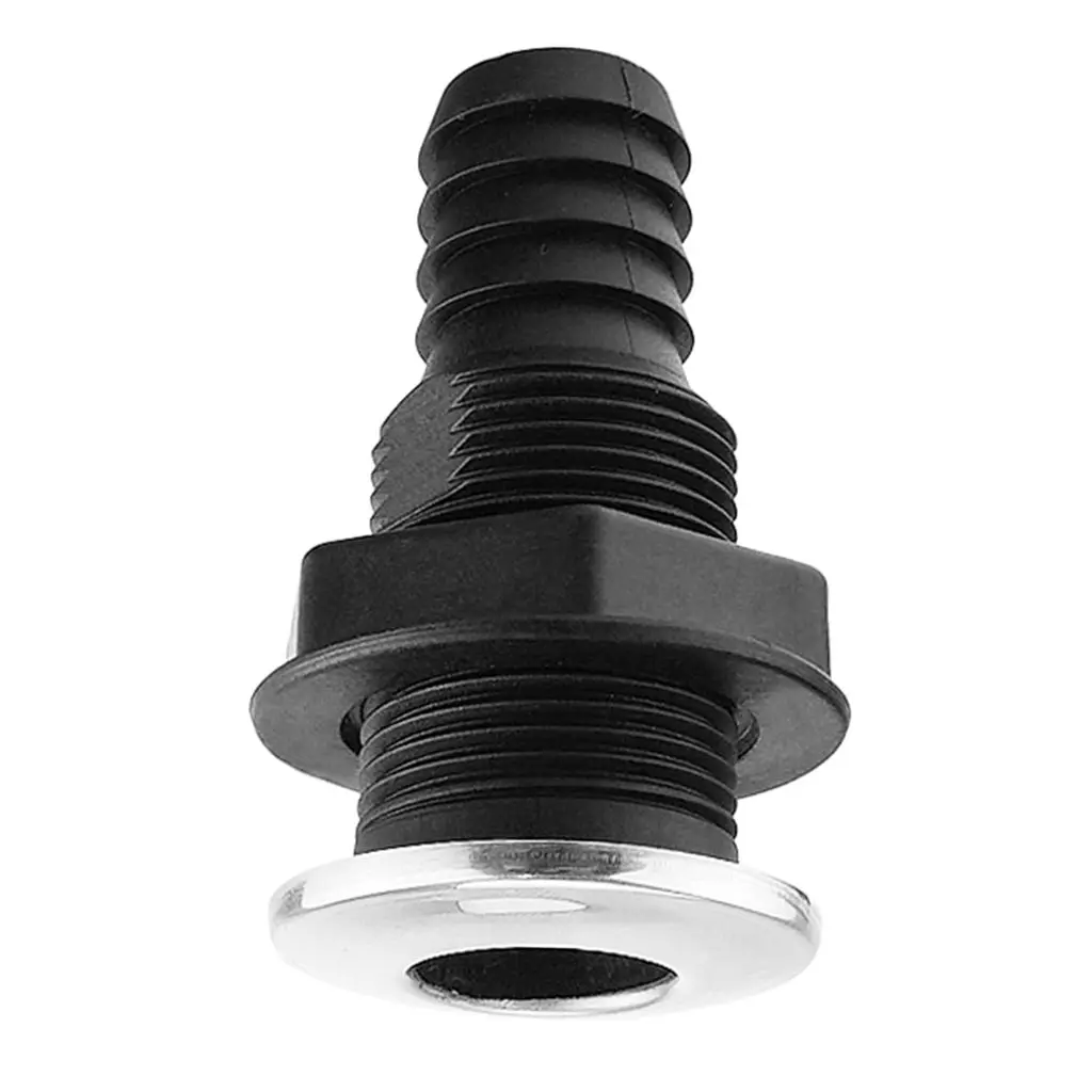 

Nylon Plastic Thru Hull Bilge Fitting Stainless Steel Rim Bilge Pump