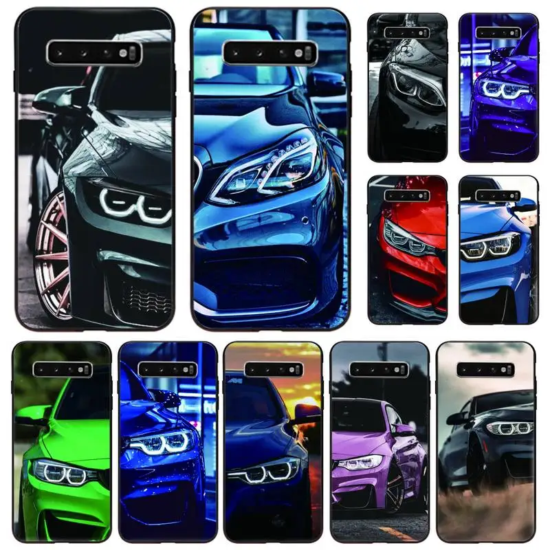 Красный и синий чехол для телефона в автомобиль Bmw черный Samsung S5 6 6Edge 7 8 9 10 10Lite 10Plus 20