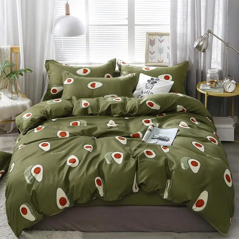3-4Pcs/Set Bedding Set 25 Style Household Products Aloe Cotton Bed Leaves Animal Modern Sheet Pillowcase &amp Duvet Cover | Дом и сад