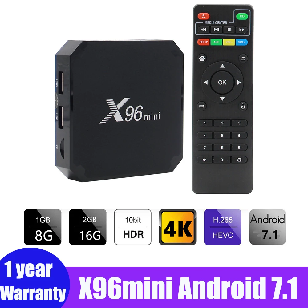 

X96 Mini With Livego Datoo Android 7.1 IP Smart TV BOX S905W Quad Core 2GB/16GB 1GB/8GB 4K 30tps 2.4GHz WiFi Set Top Box