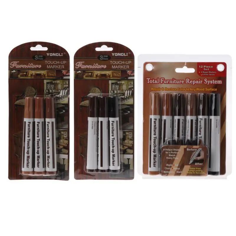 

Wood Repair System Kit Filler Sticks Touch Up Marker Floor Furniture Scratch Fix Useful High Quality