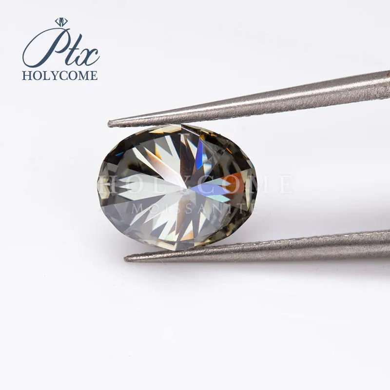 Оптовая продажа грубые свободные Муассанит цена за карат серый 9 5*8 5 мм Овальный