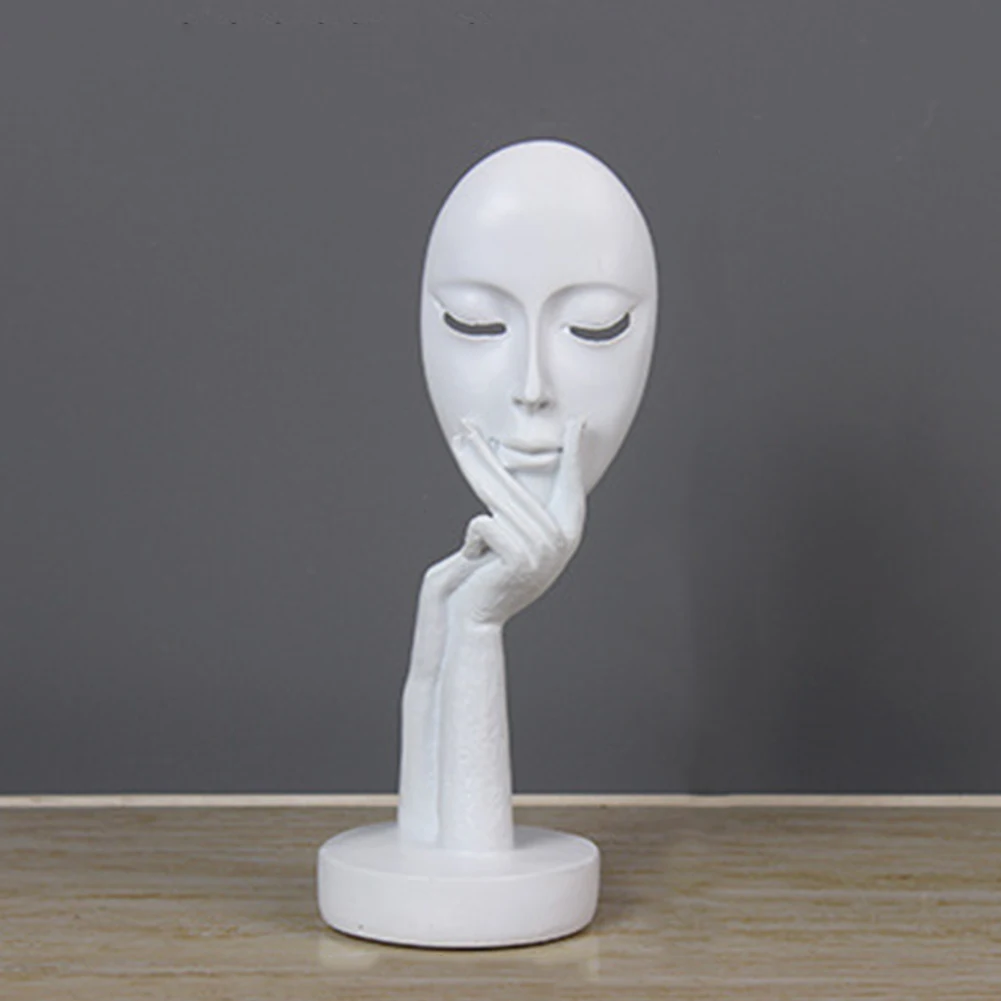 Miniature Figurines Abstract Human Face Model Resin Statues for Decoration Art Craft Desktop Sculpture Office Home Decor Statue | Дом и сад