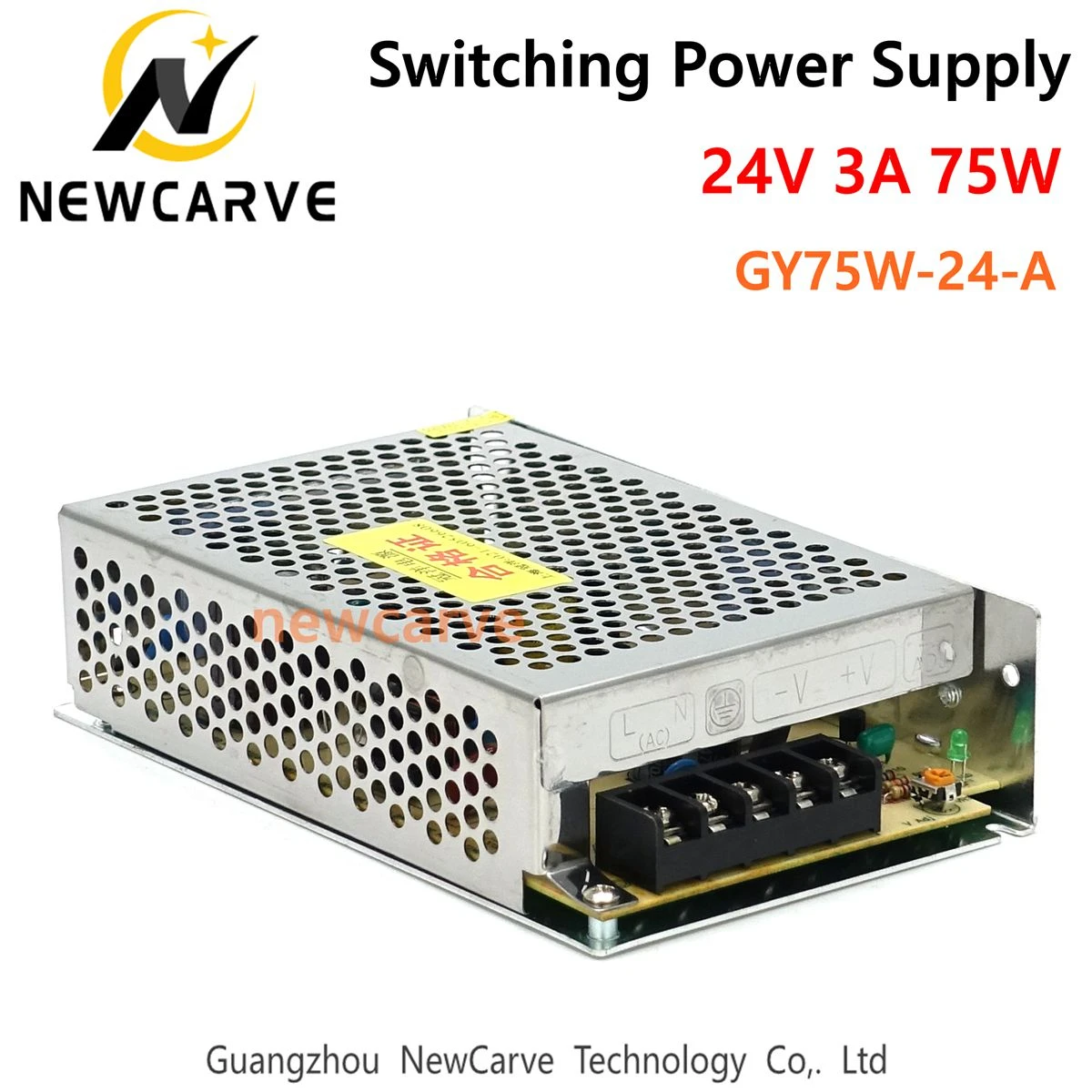 Импульсный источник питания 24V 75W 3A для лазерный гравировальный станок с ЧПУ GY75-24-A NEWCARVE
