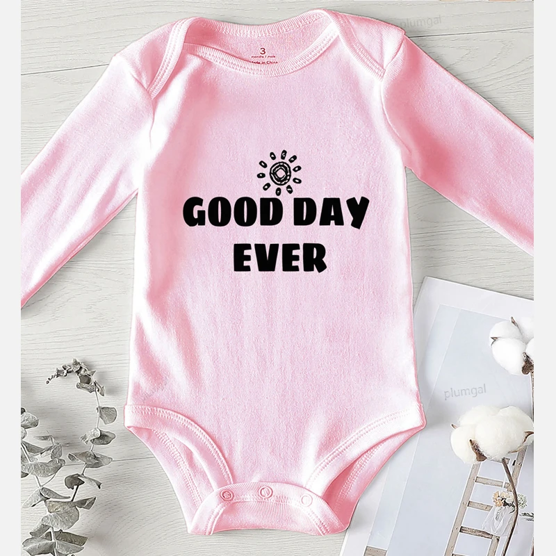 Зимний комбинезон с надписью Good Day Ever Одежда для новорожденных мальчиков Летняя