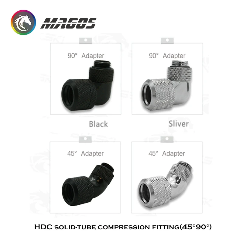 HDC Угловой 90 градусов OD14mm твердосплавный трубопровод Компрессионный фитинг G1/4