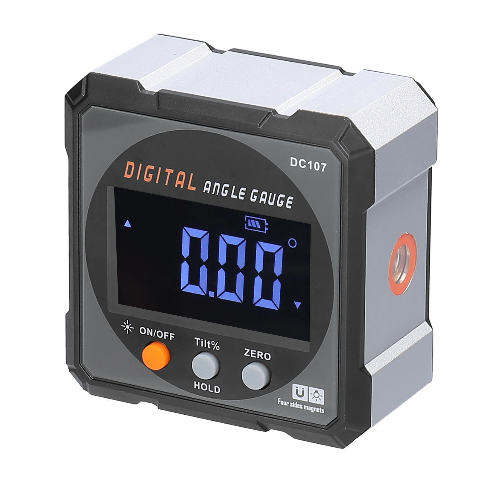 

4*90° Digital Inclinometer Protractor IP54 Grade Absolute Relative Measurement Data Hold Function Two-way Laser Inclination Box