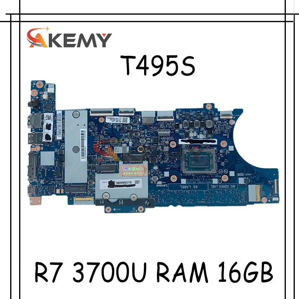 

Akemy для Lenovo ThinkPad T495S Материнская плата ноутбука FA391/FA491 NM-C181 процессор R7 3700U оперативная память 16 Гб Тестирование Тест 02DM207 02DM212 02DM202