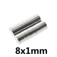 203050pcs 8x1mm powerful strong magnetic magnet 8mmx1mm permanent neodymium magnet 8x1mm fridge small round magnet 81mm