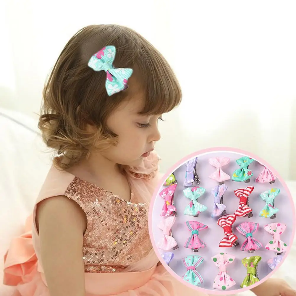 Minipinza para el pelo de colores para beb&eacute;, accesorio para el pelo con dise&ntilde;o de dibujos animados, accesorio para el pelo con lunares, ideal para regalo, 1 unidad-1