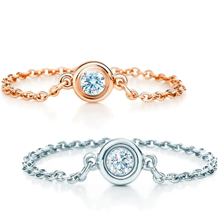 

High quality boutique ladies' exquisite and simple ladies' expensive chain ring, S925, couple gift, luxury original brand, metal