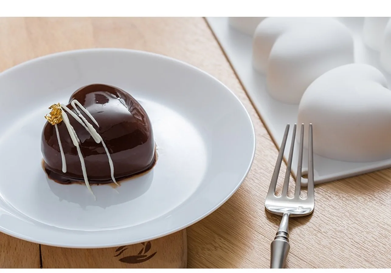 Форма для Мусса в форме сердца желе белая круглая силиконовая форма тортов