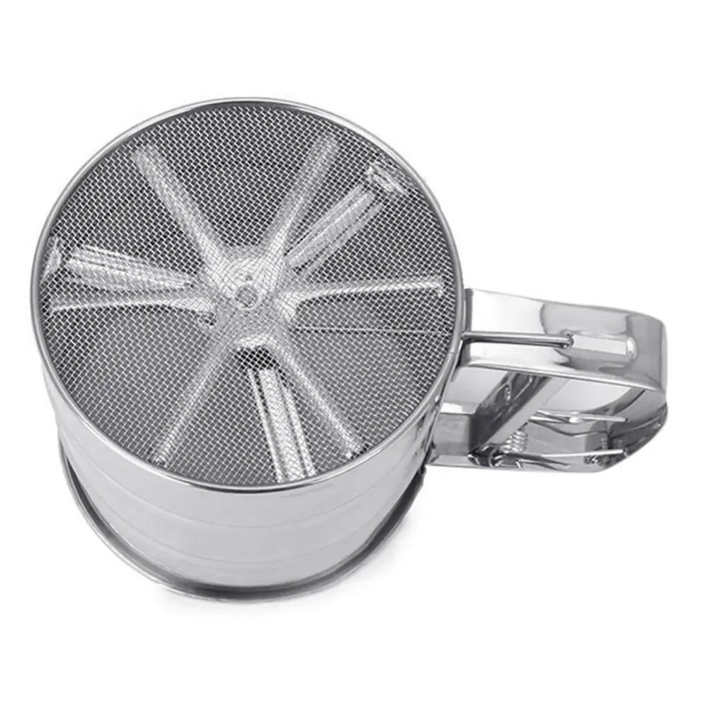 80%HOTStainless Steel Powder Flour Sieve Cup Mesh Strainer Baking Kitchen Gadget Tool | Дом и сад